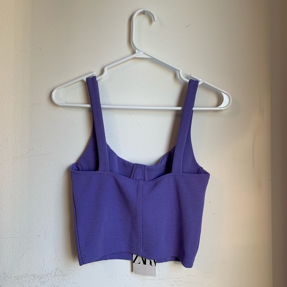 Zara Textured Crop Top - Picture 2 of 5